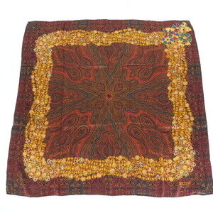 Chanel Silk Scarf/Muffler, Paisley Pattern, Jewelry, Gripoix, Women's